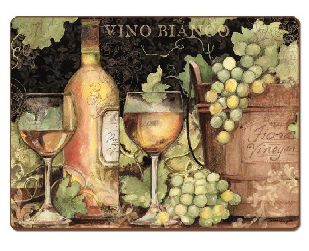 ! Clearance 4 Cork-Backed Hardboard Bright Wine Grape Placemats